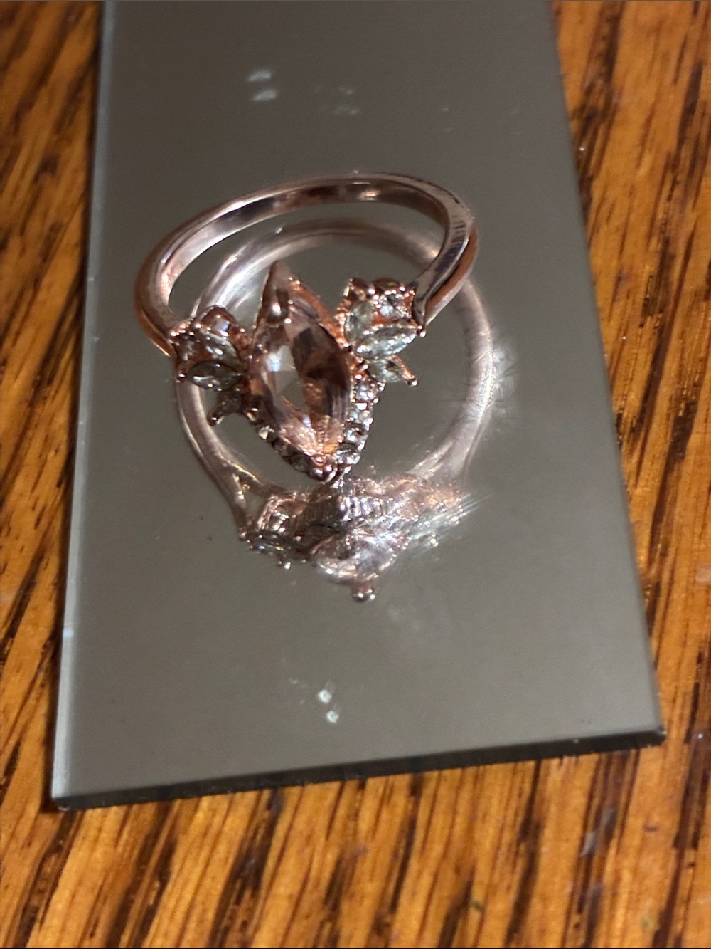 Rose Gold Marquise Crystal Ring - Women Jewelry